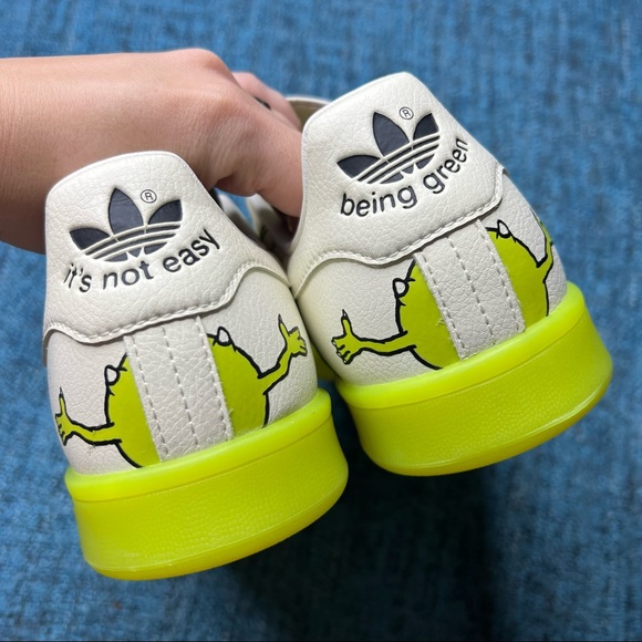 Adidas Stan Smith Monsters Inc Mike Wazowski Sneakers in White Green - Picture 5 of 7